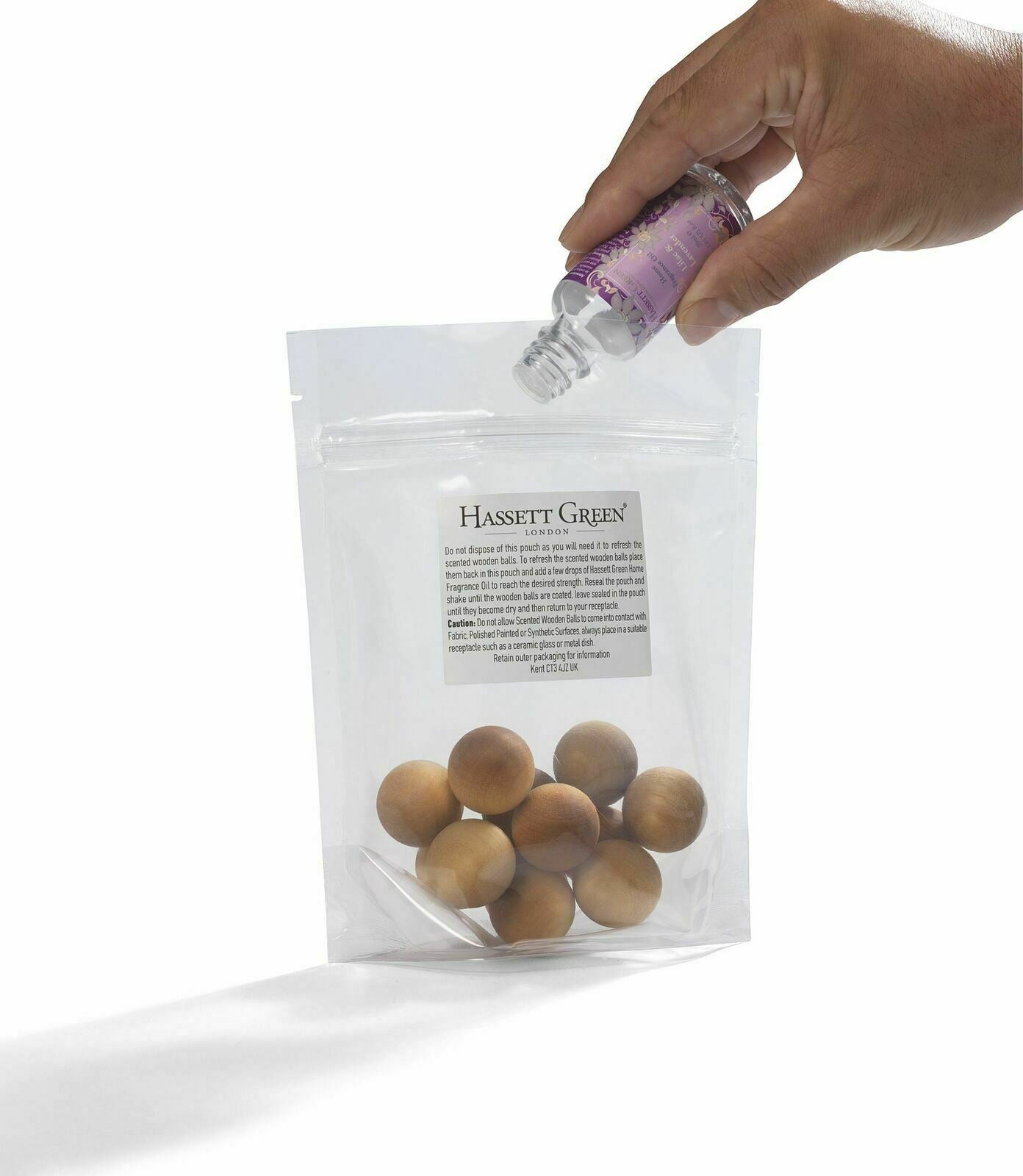 Summer Raspberry - Scented Wooden Balls 12 Pack plus 30ml Bottle of Fragrance