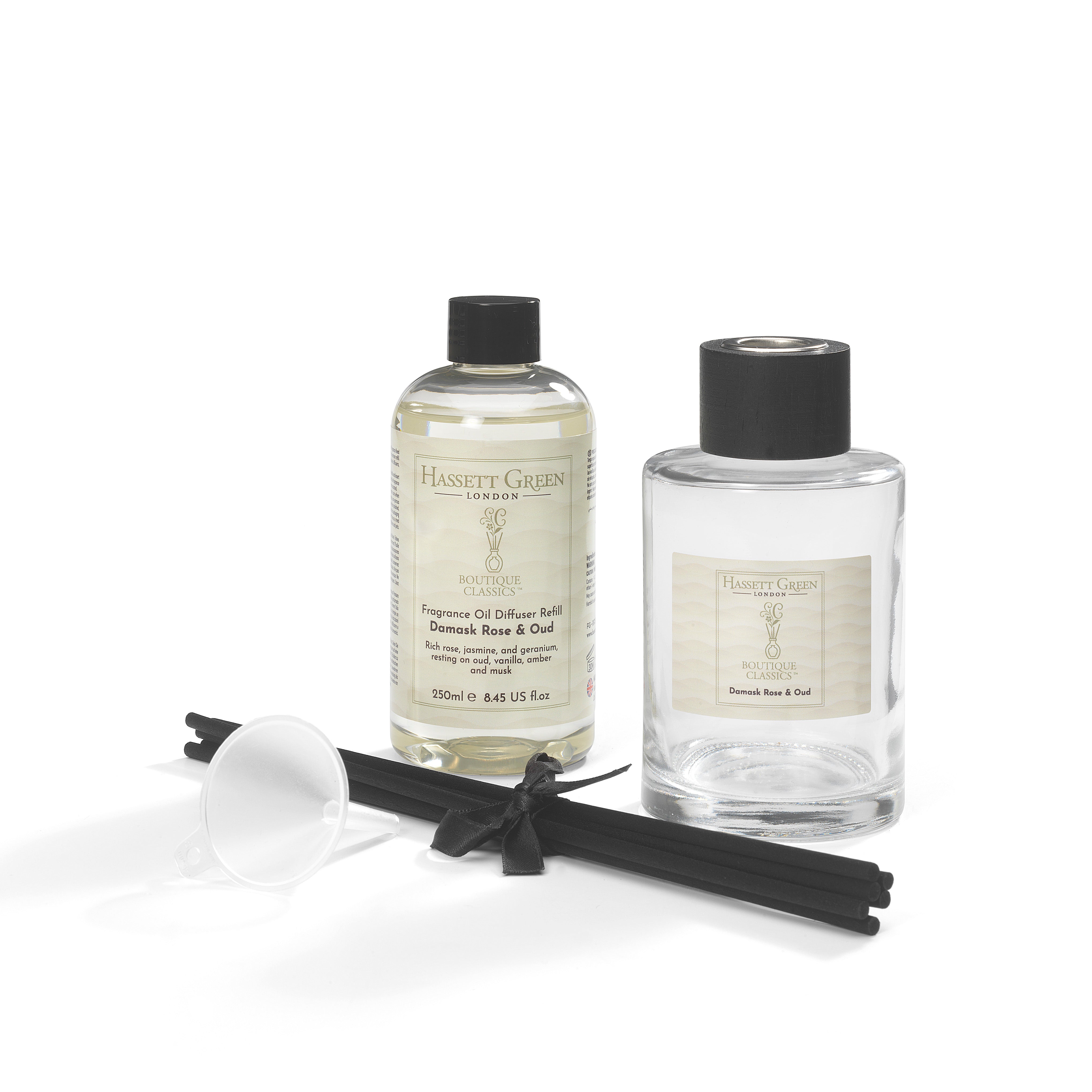 Damask Rose & Oud - Fragrance Oil Reed Diffuser 250ml