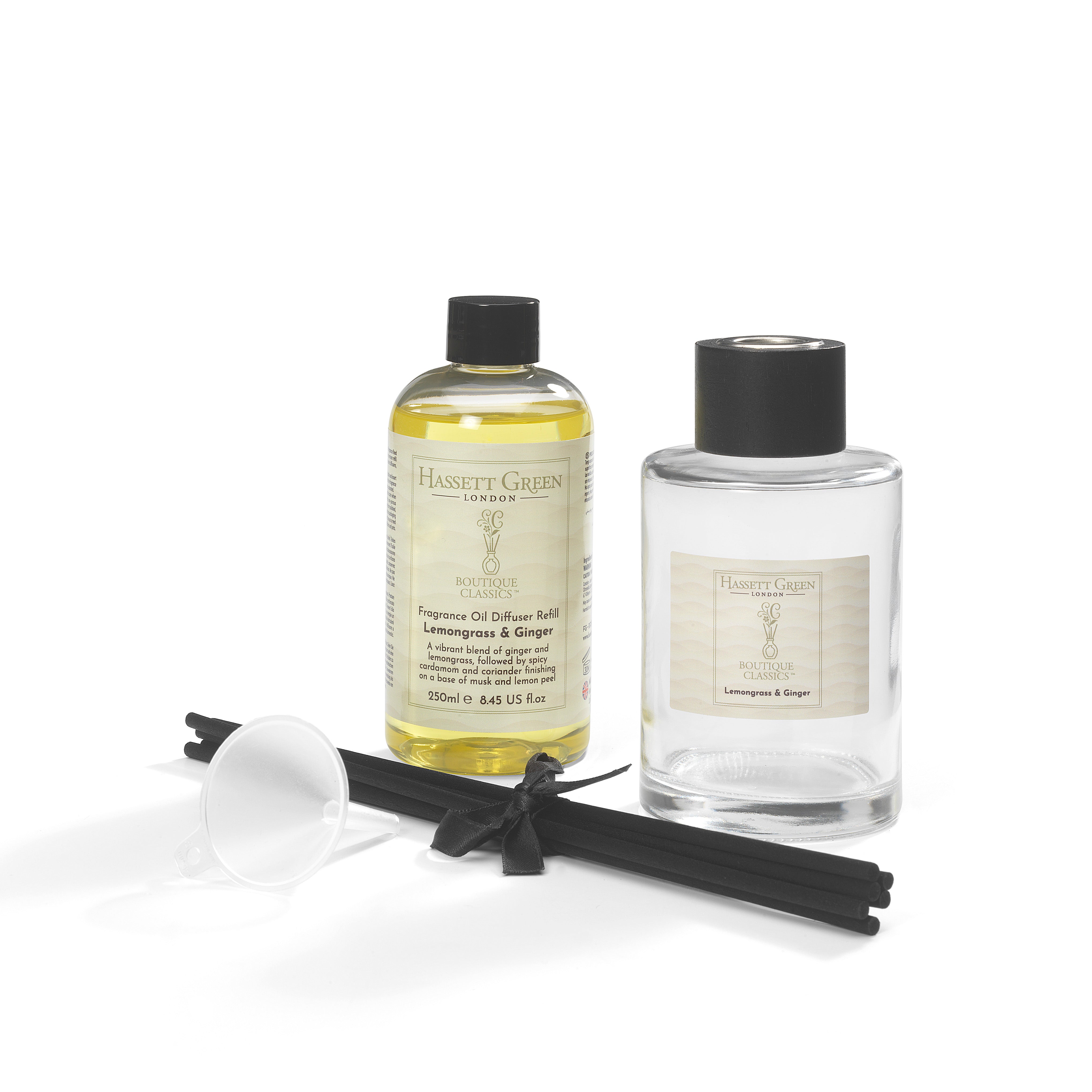Lemongrass & Ginger - Fragrance Oil Reed Diffuser 250ml