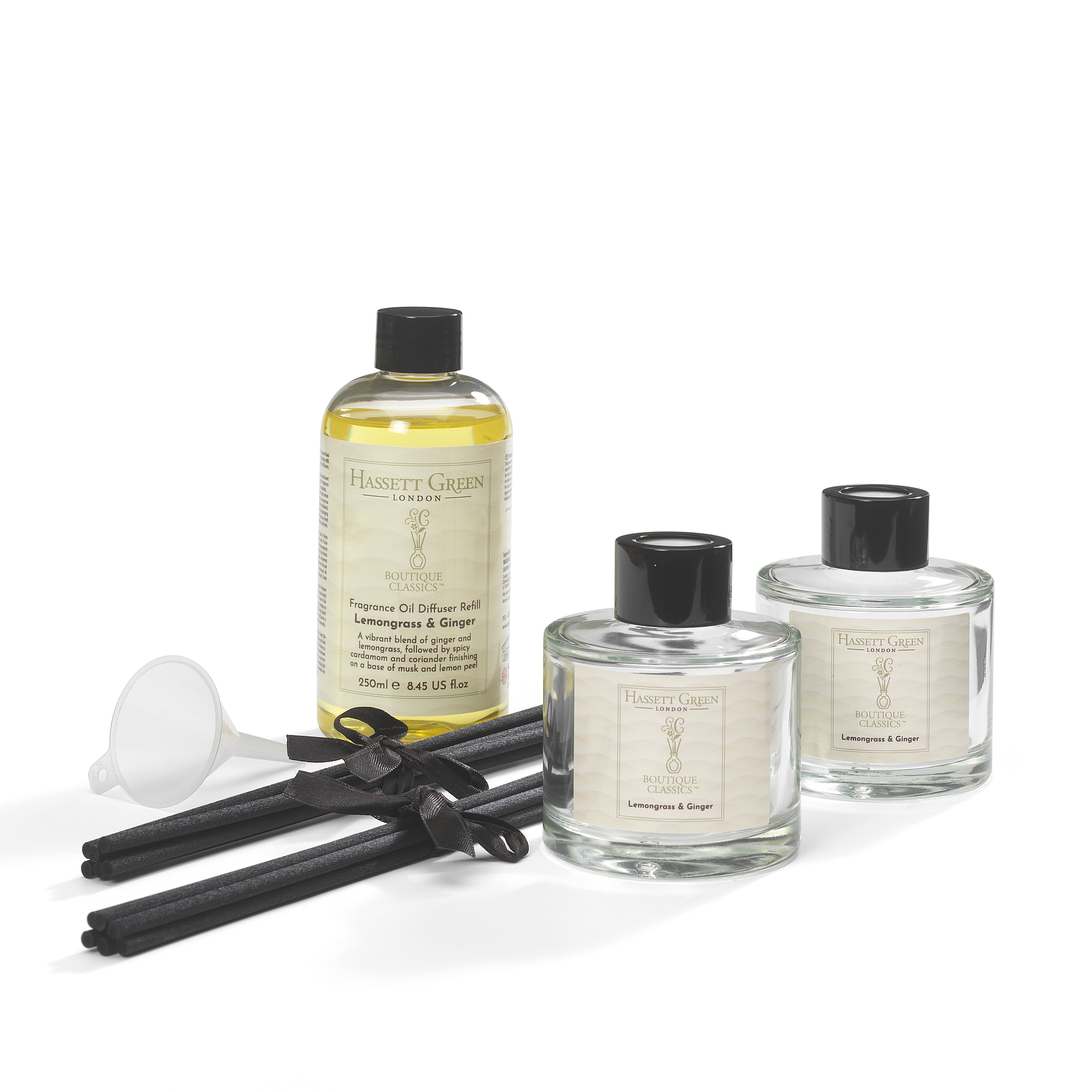 Lemongrass & Ginger - Reed Diffuser Duo Set - 2 x 125ml