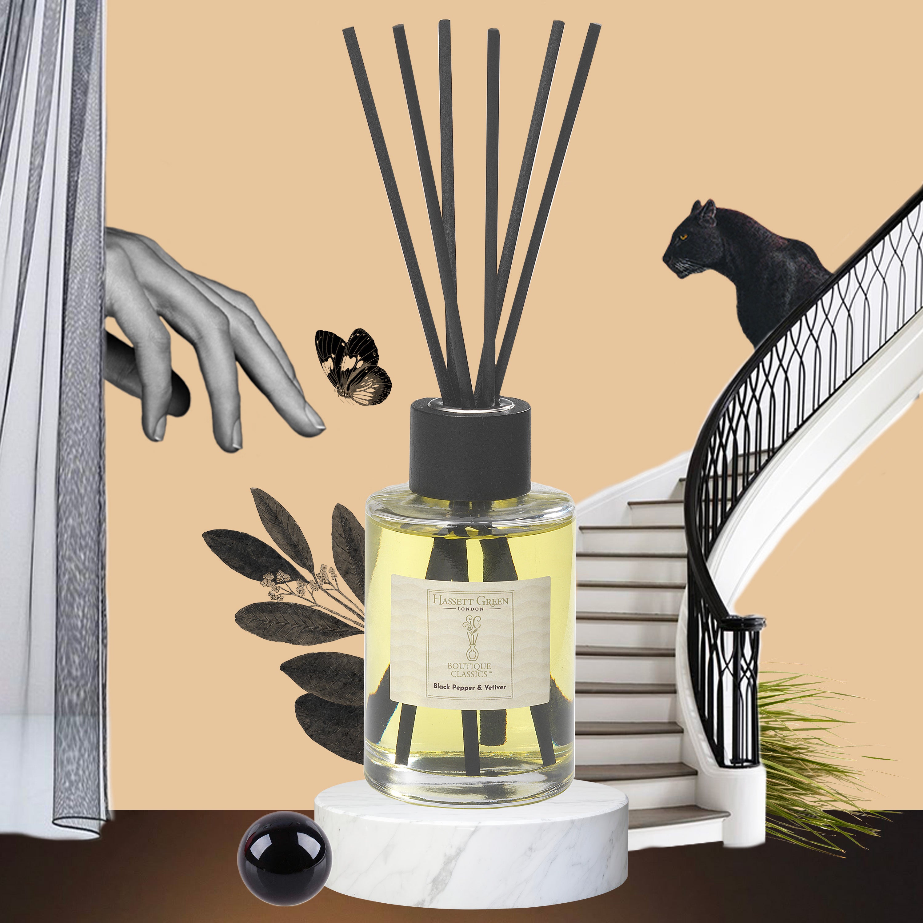 Black Pepper & Vetiver - Fragrance Oil Reed Diffuser 250ml