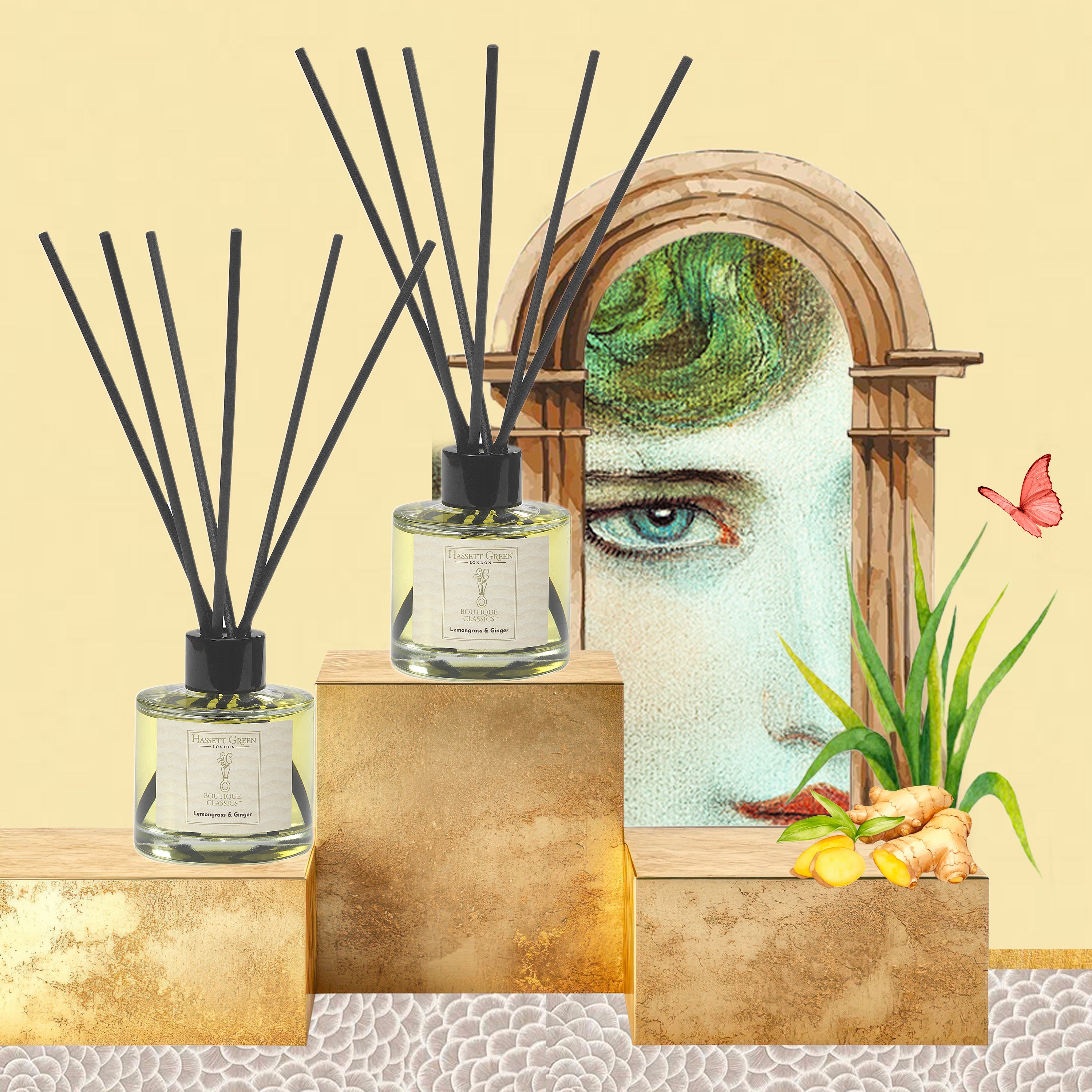 Lemongrass & Ginger - Reed Diffuser Duo Set - 2 x 125ml