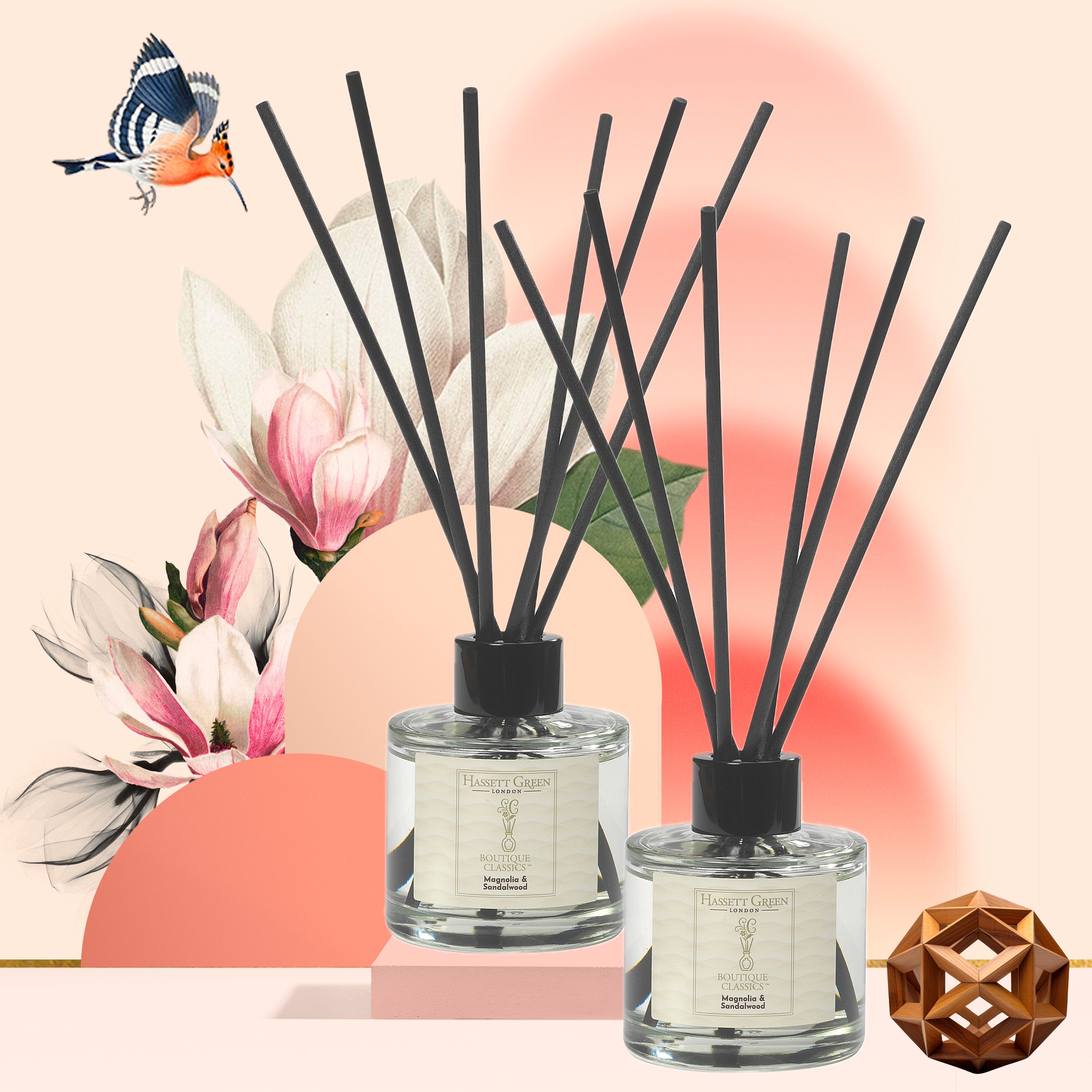 Magnolia & Sandalwood - Reed Diffuser Duo Set - 2 x 125ml