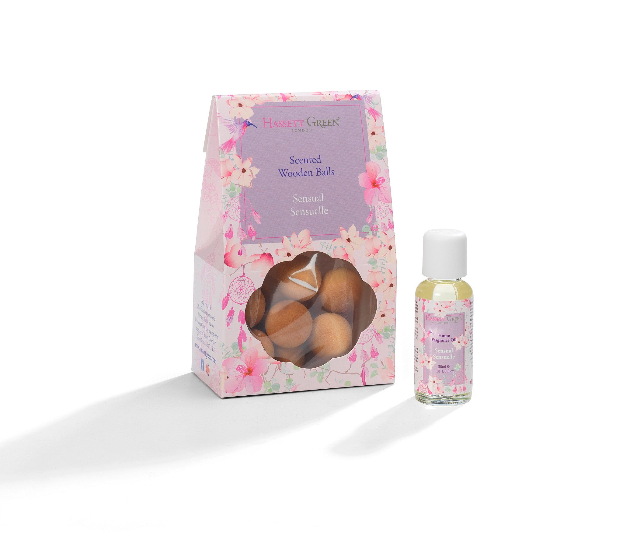 Sensual Sensuelle - Scented Wooden Balls 12 Pack plus 30ml Bottle of Fragrance