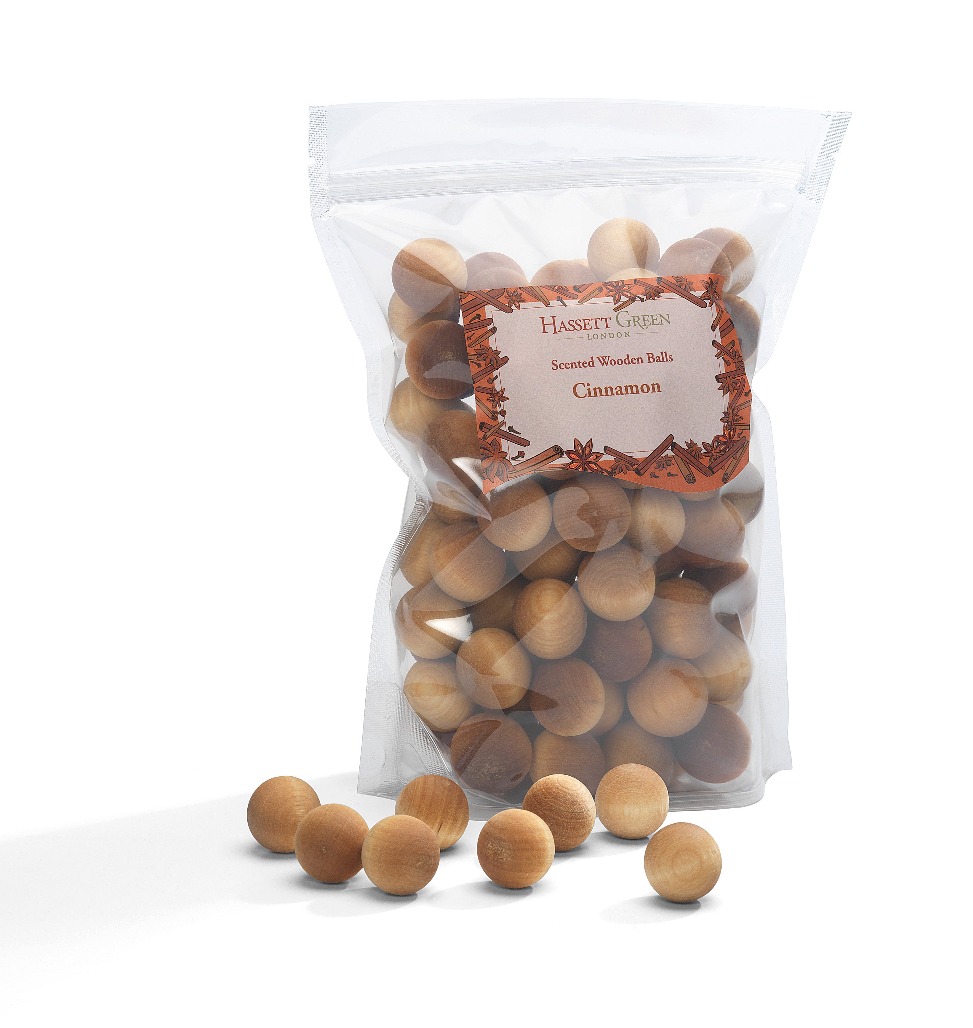 Cinnamon - Scented Wooden Balls Pack of 100