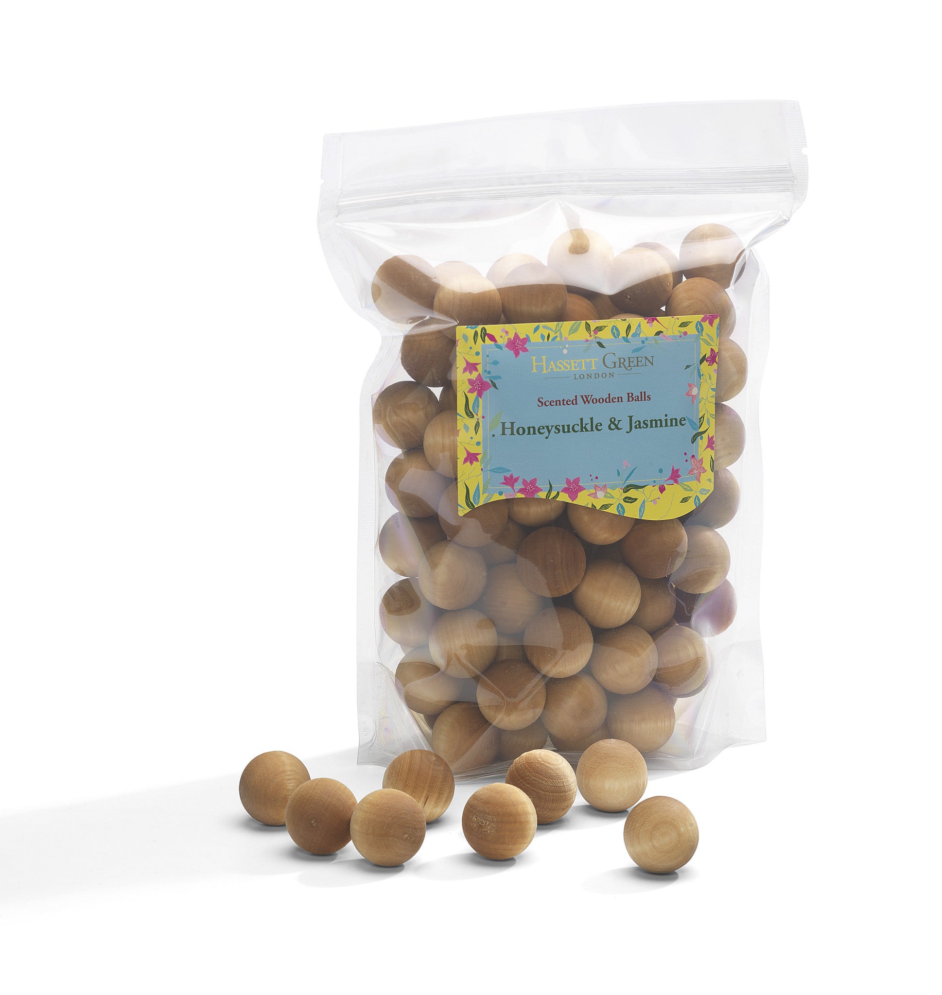 Honeysuckle & Jasmine - Scented Wooden Balls Pack of 100