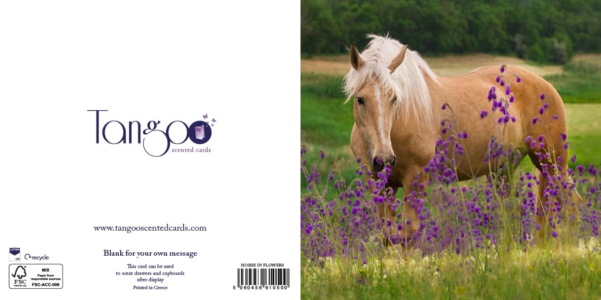 Horse in Flowers - Scented Greeting Card
