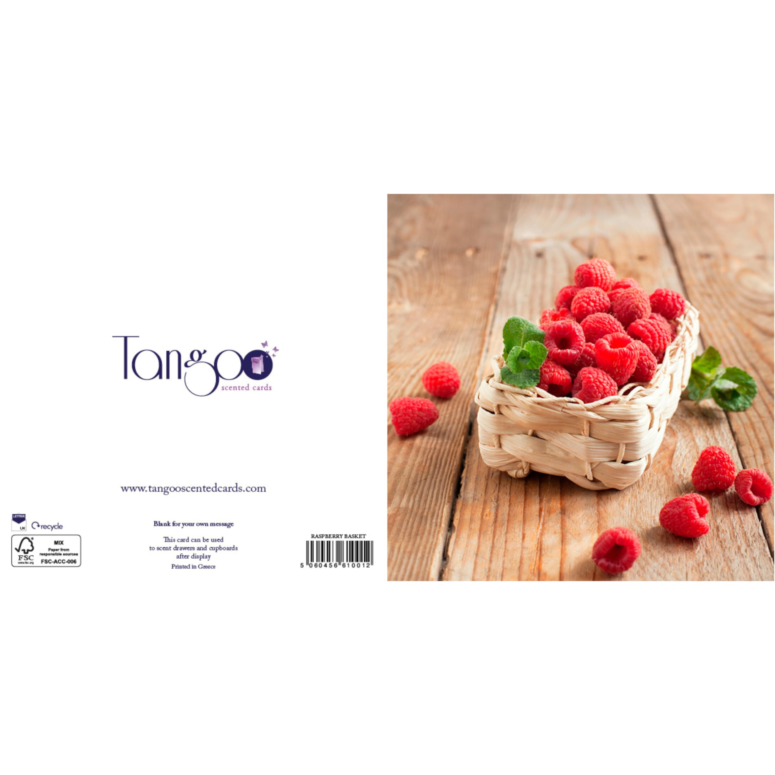 Raspberry Basket - Scented Greeting Card