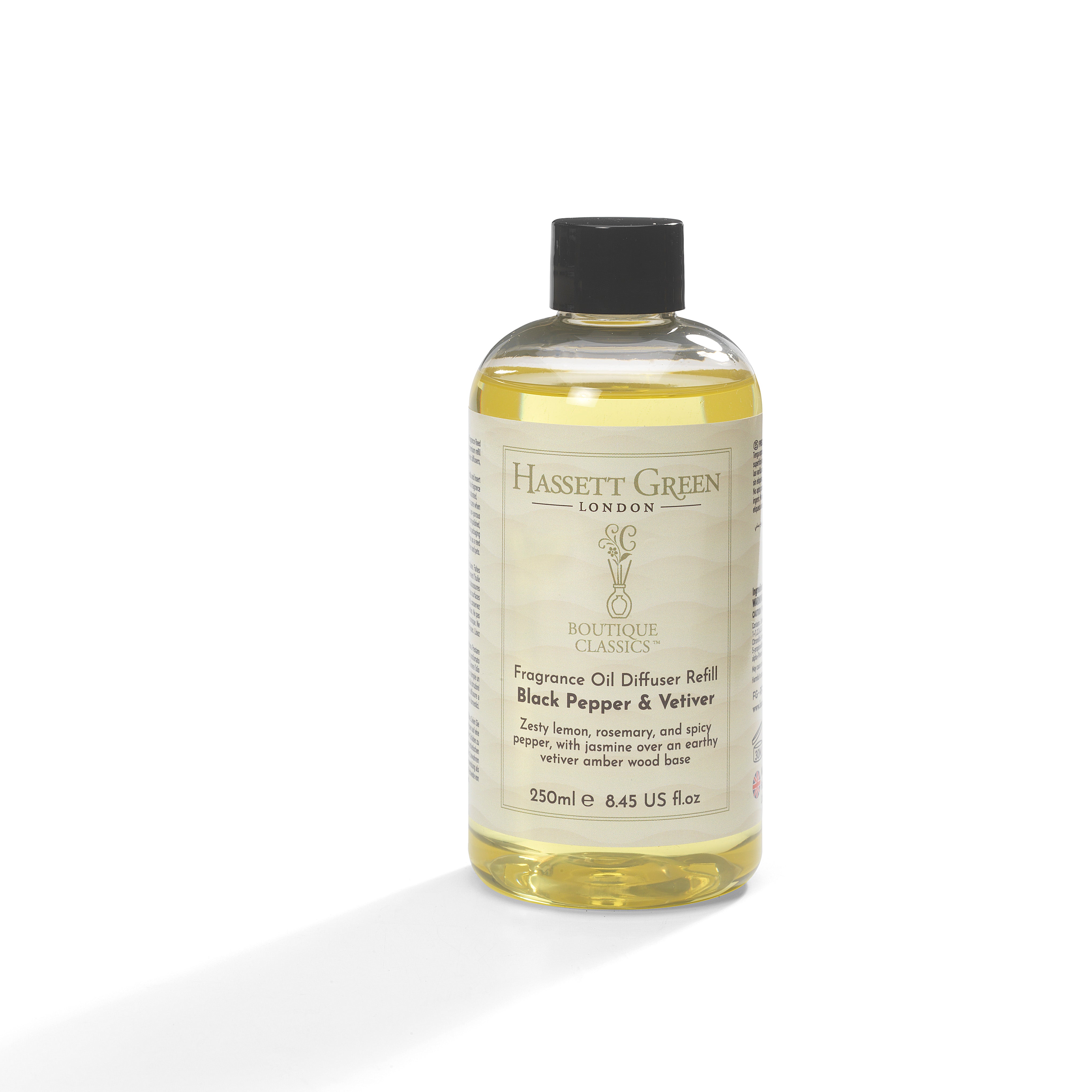 Black Pepper & Vetiver - Fragrance Oil Diffuser Refill 250ml