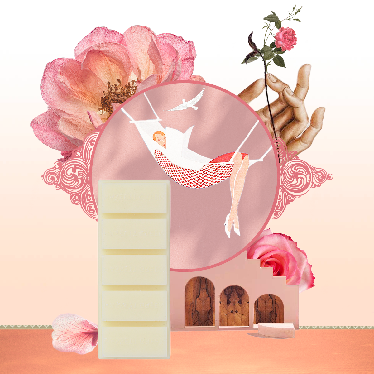 Damask Rose & Oud - Wax Melts 55g Snap Bars