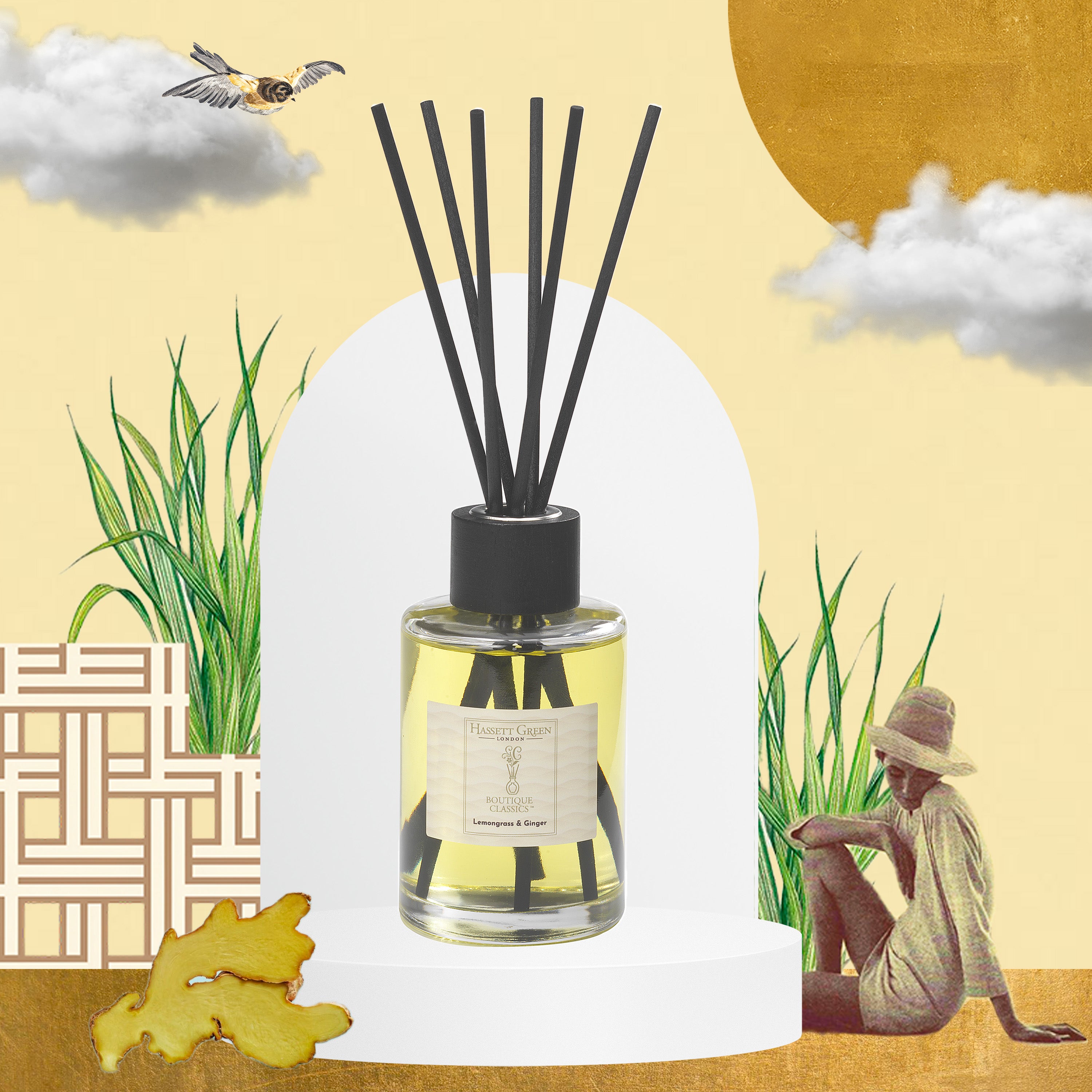 Lemongrass & Ginger - Fragrance Oil Reed Diffuser 250ml