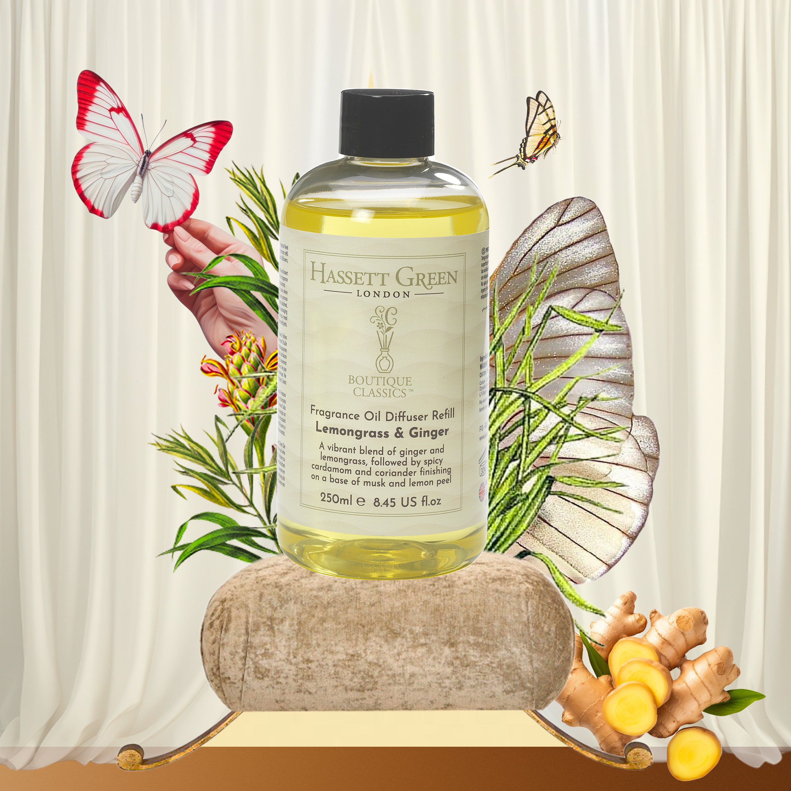 Lemongrass & Ginger - Fragrance Oil Diffuser Refill 250ml