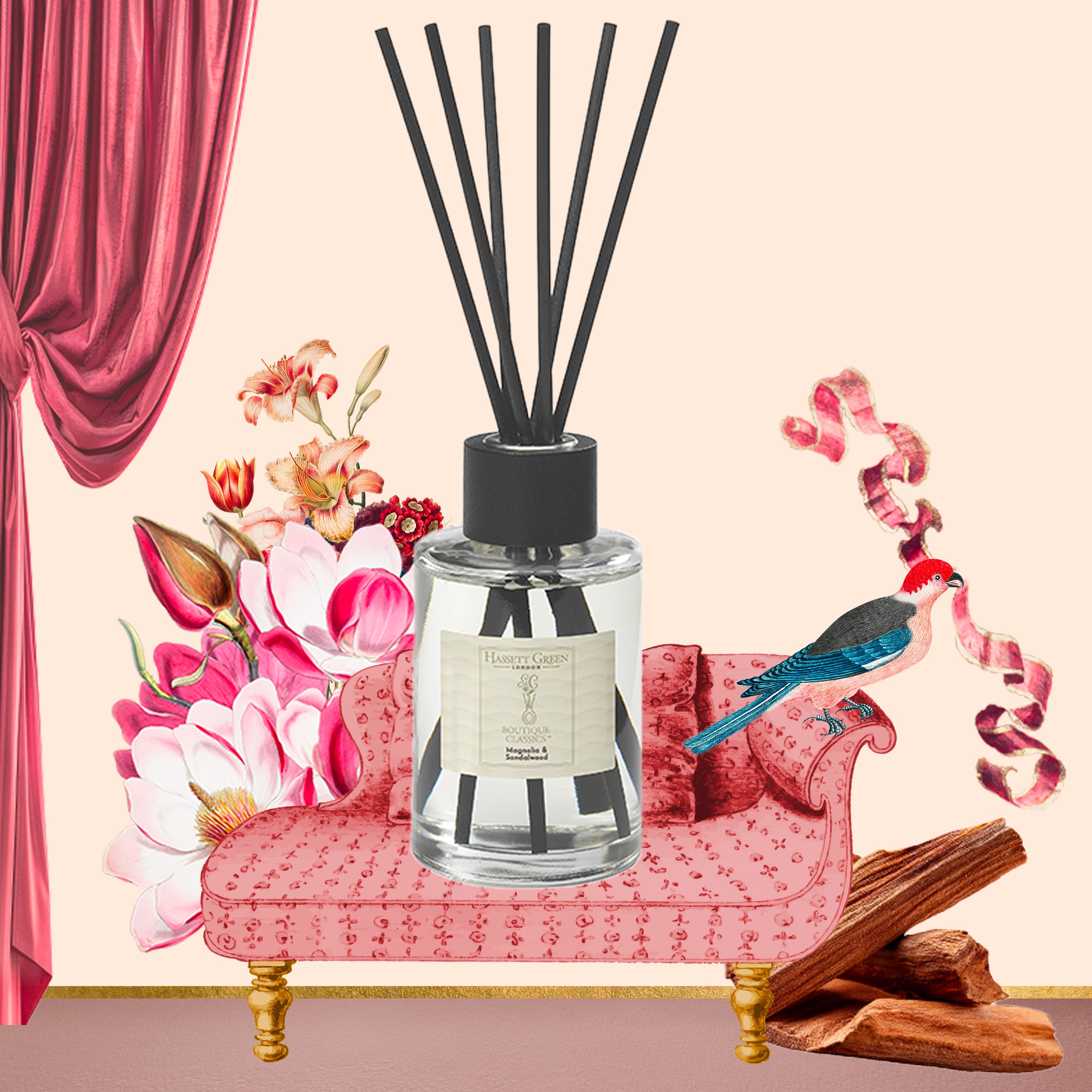 Magnolia & Sandalwood - Fragrance Oil Reed Diffuser 250ml