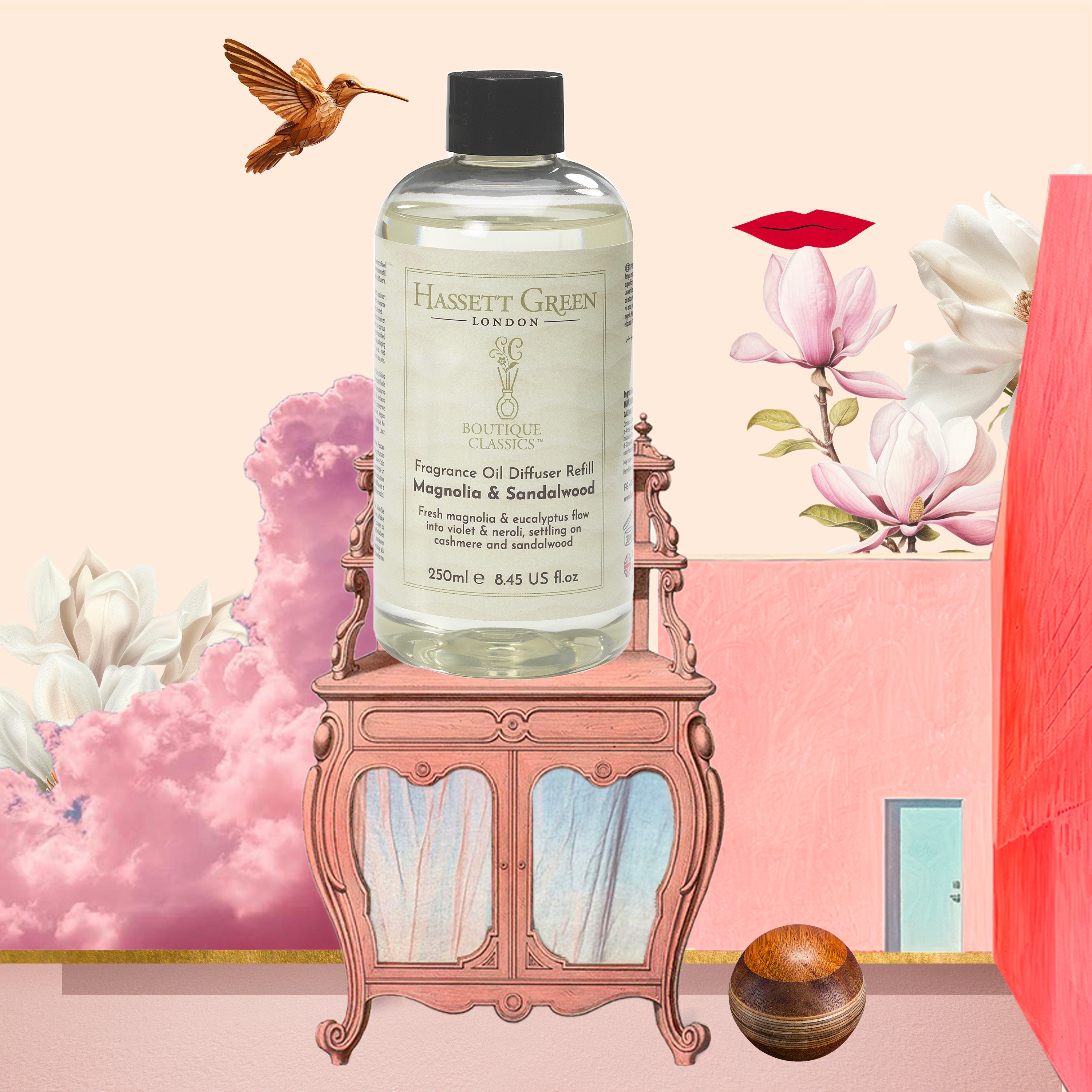 Magnolia & Sandalwood - Fragrance Oil Diffuser Refill 250ml