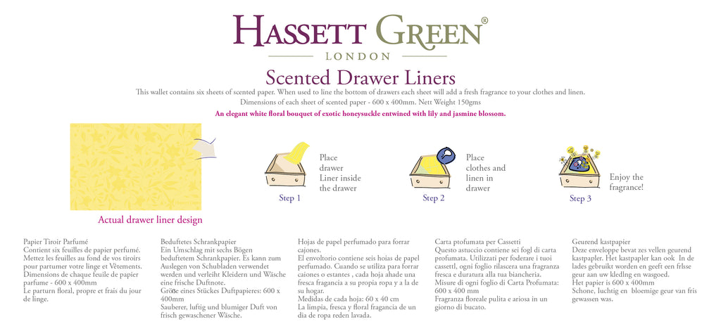 Honeysuckle & Jasmine - Scented Drawer Liners