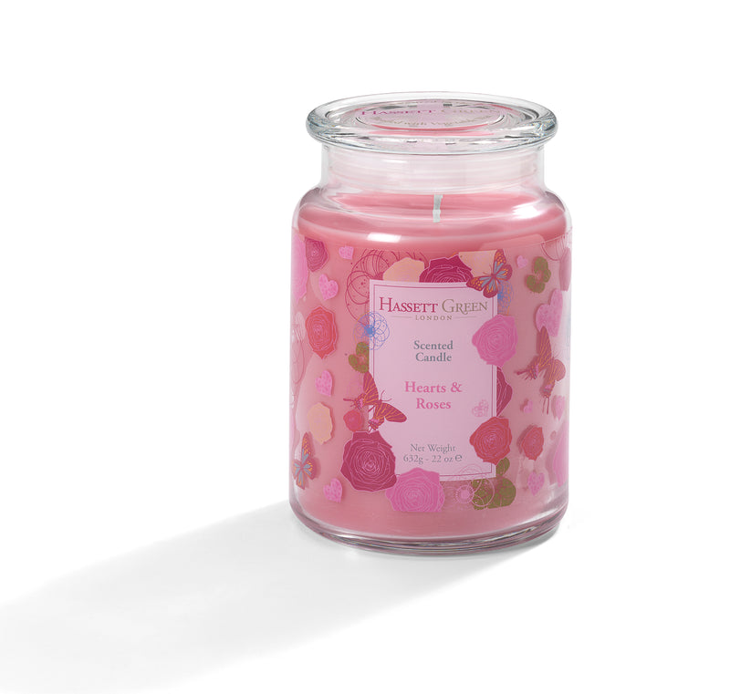 Hearts & Roses - Scented Candle Jar 22oz