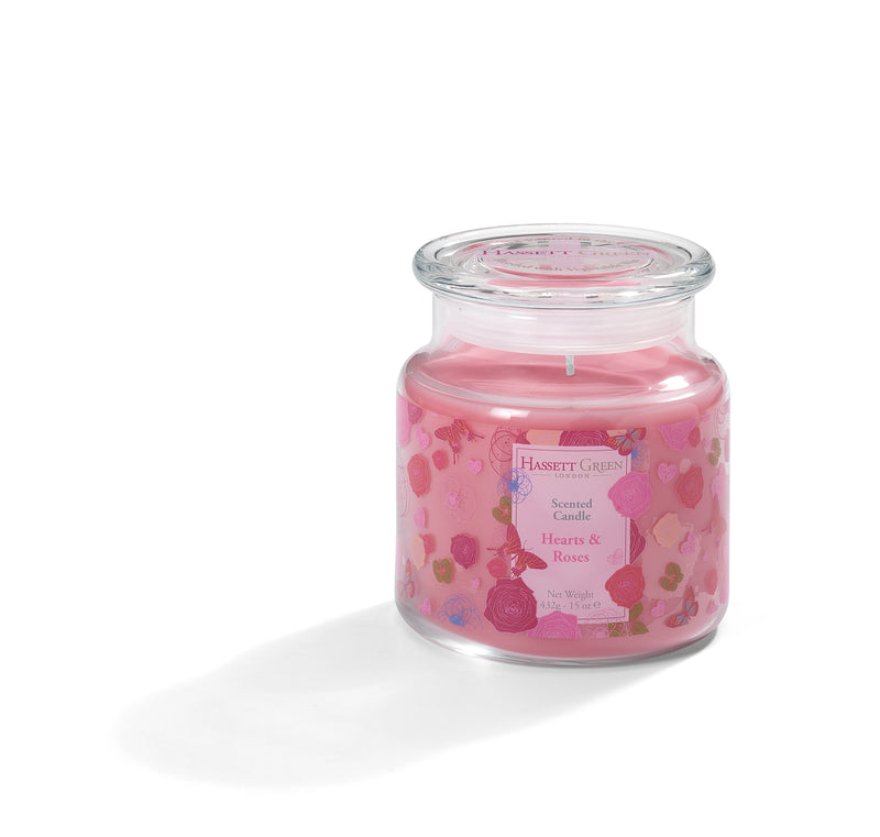 Hearts & Roses - Scented Candle Jar 15oz
