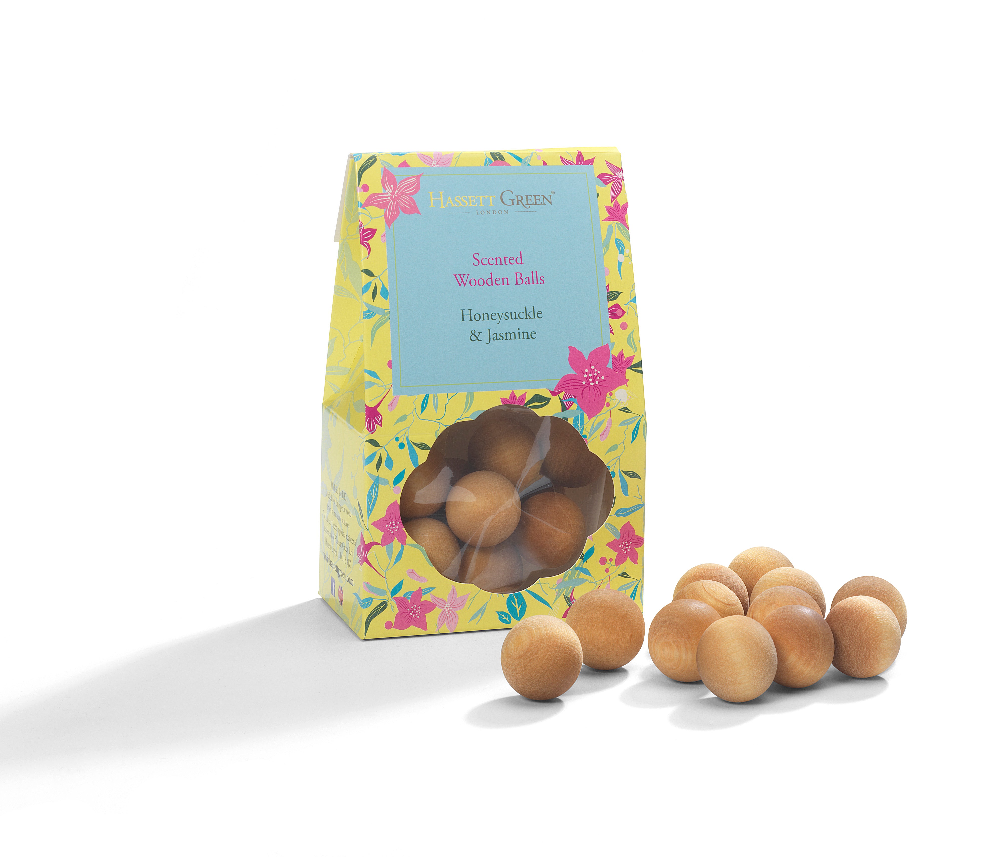 Honeysuckle & Jasmine - Scented Wooden Balls Pack of 12