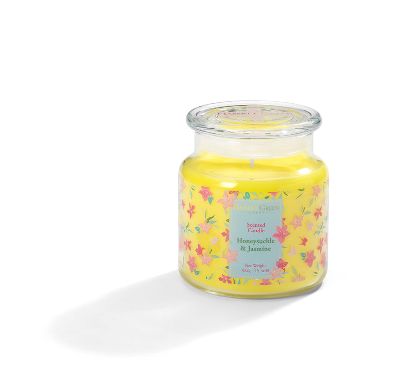Honeysuckle & Jasmine - Scented Candle Jar 15oz