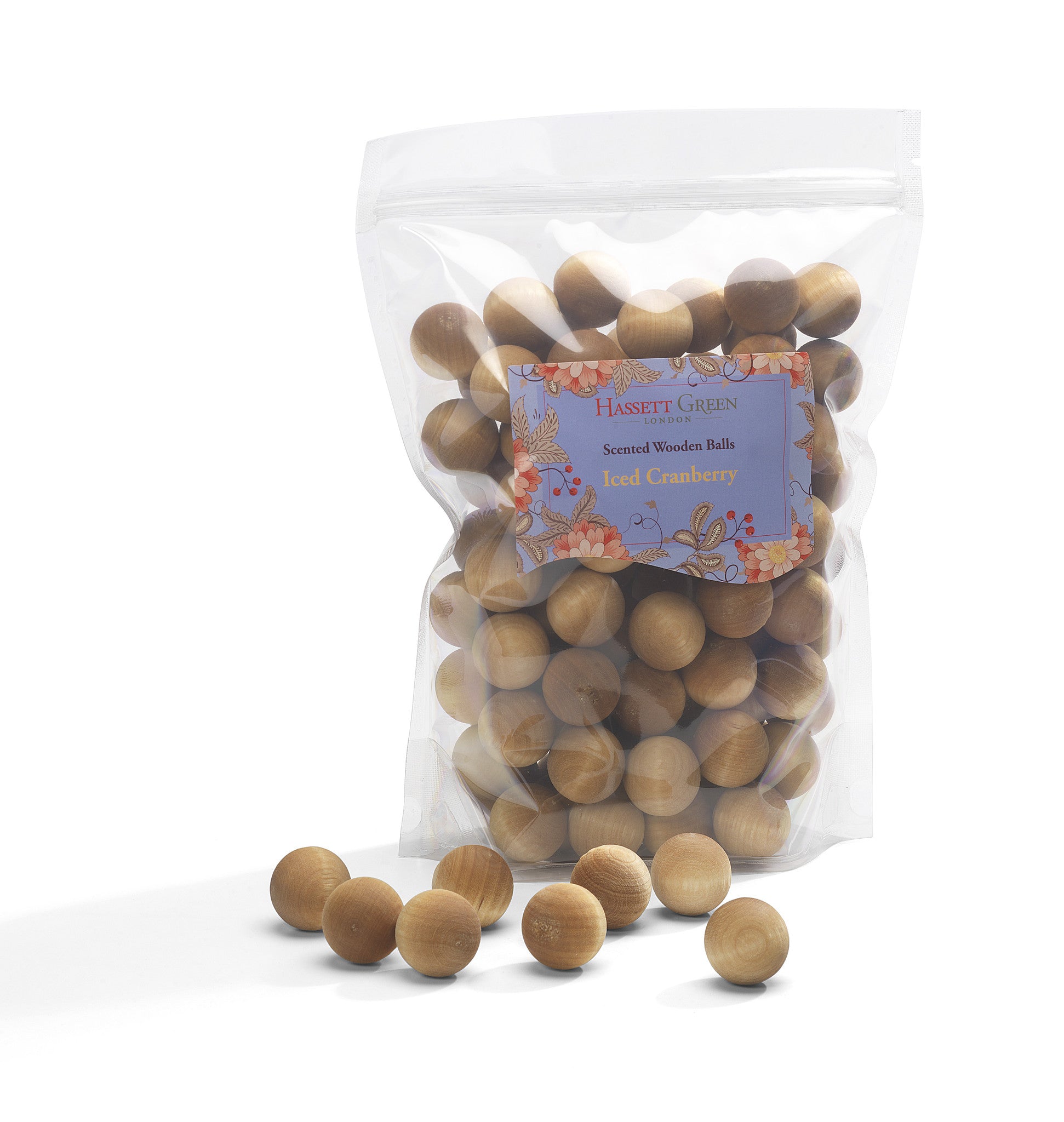 Iced Cranberry - Scented Wooden Balls Pack of 100