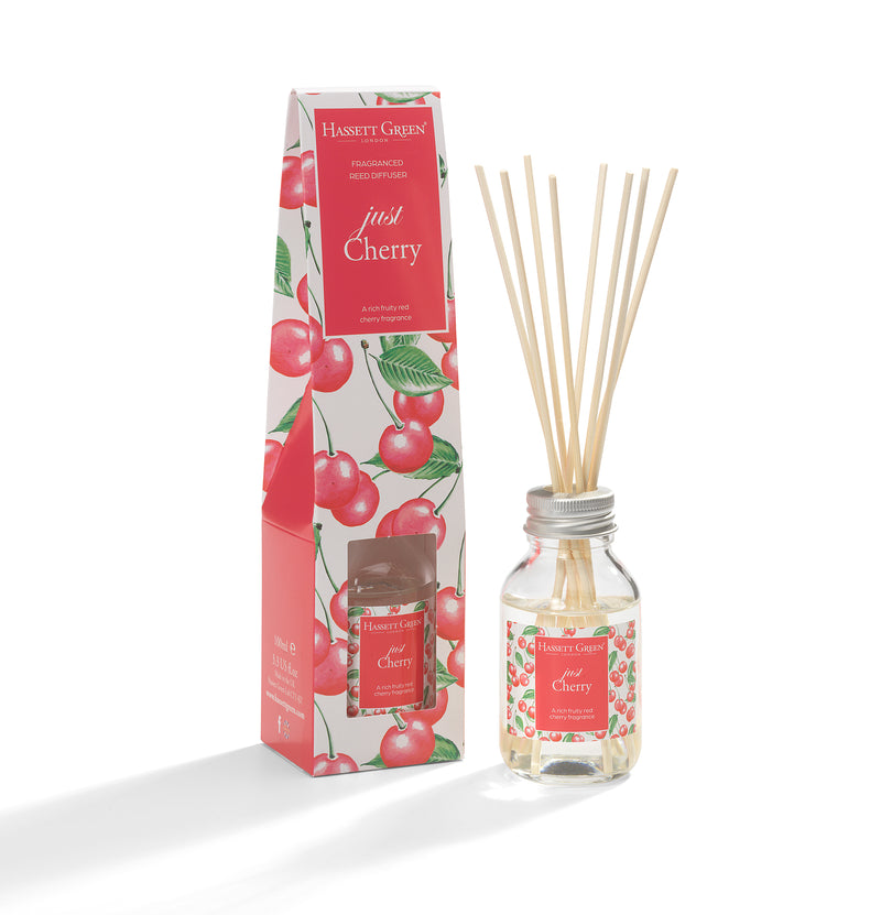 Cherry Scented Reed Diffuser Just Cherry - Fragrance Reed Diffuser 100ml – Hassett Green