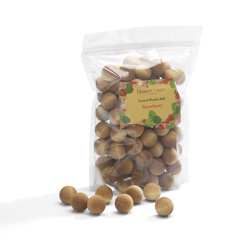 Strawberry - Scented Wooden Balls (Pack of 100)
