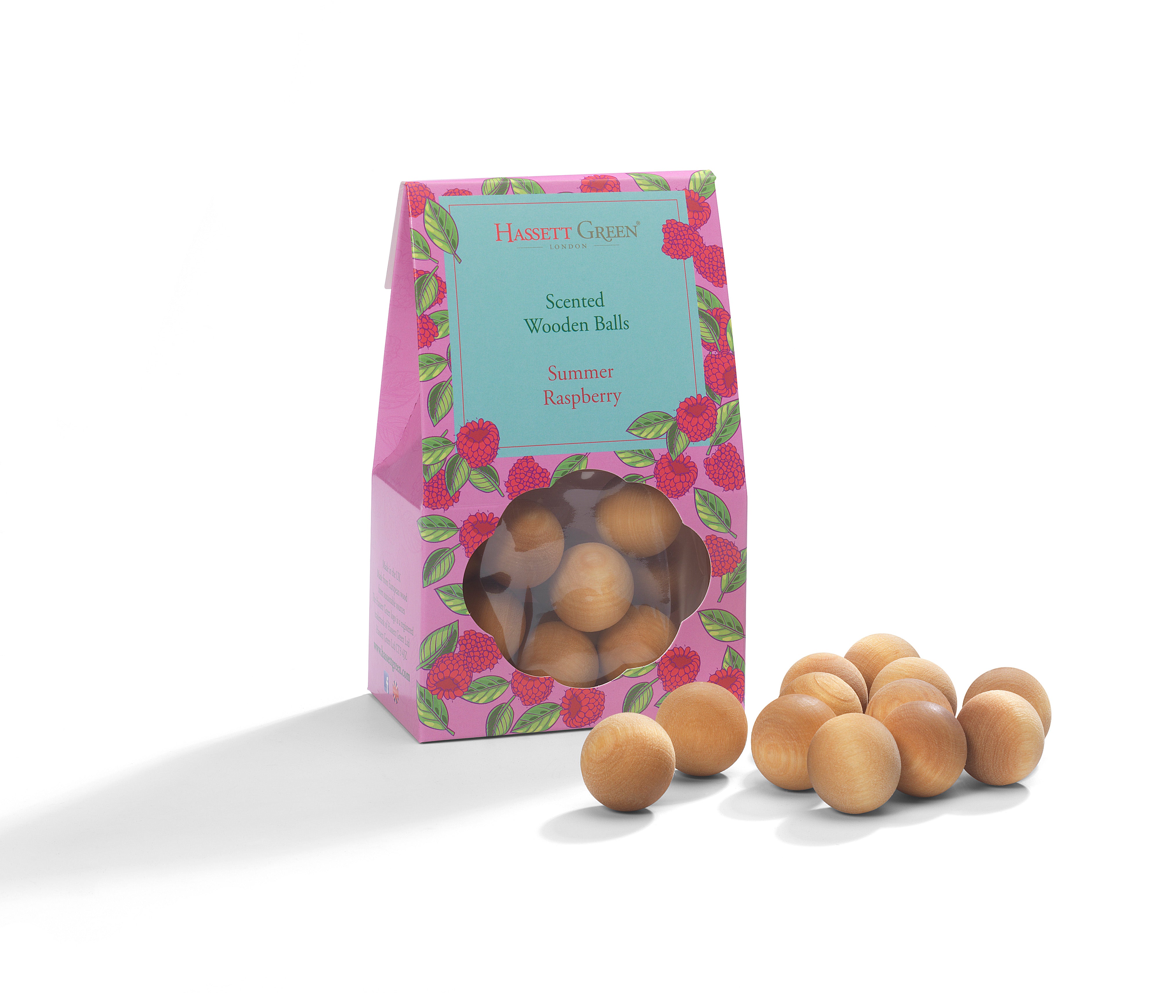 Summer Raspberry - Scented Wooden Balls Pack of 12